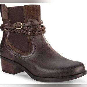 UGG Krewe Motorcycle Leather Ankle Boots Women's Size 10 NWOT MSRP $179.99